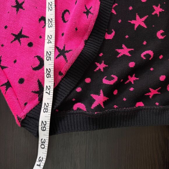 Elhoffer Design Cardigan Womens Essential Starry Witch Dolman Sweater Shrug Pink - Picture 9 of 10